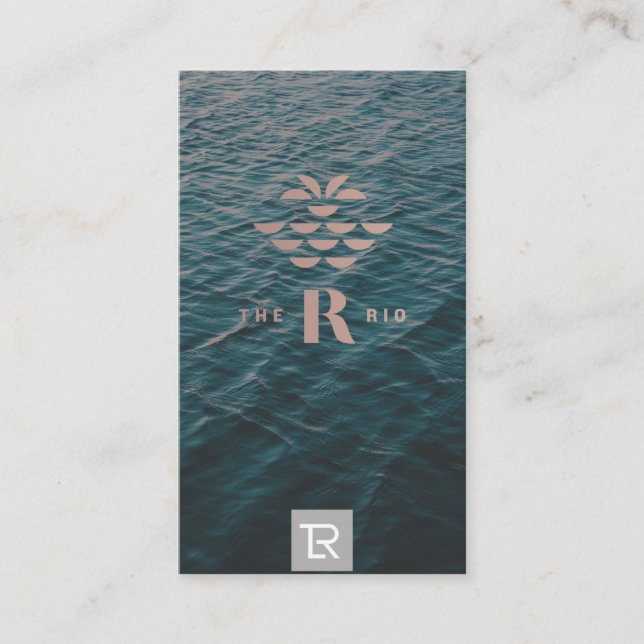 Stänk Image Vatten Logotyp Affärskort med flottan Visitkort (Framsida)