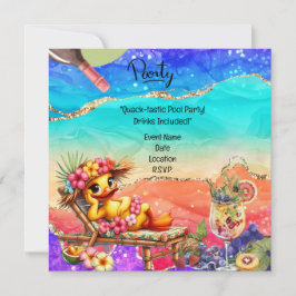 "Stänk in i Roligt: Anka Bassäng Party med dryck!" Inbjudningar