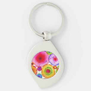 "Stänk" Keychain Swirl Silverfärgad Nyckelring