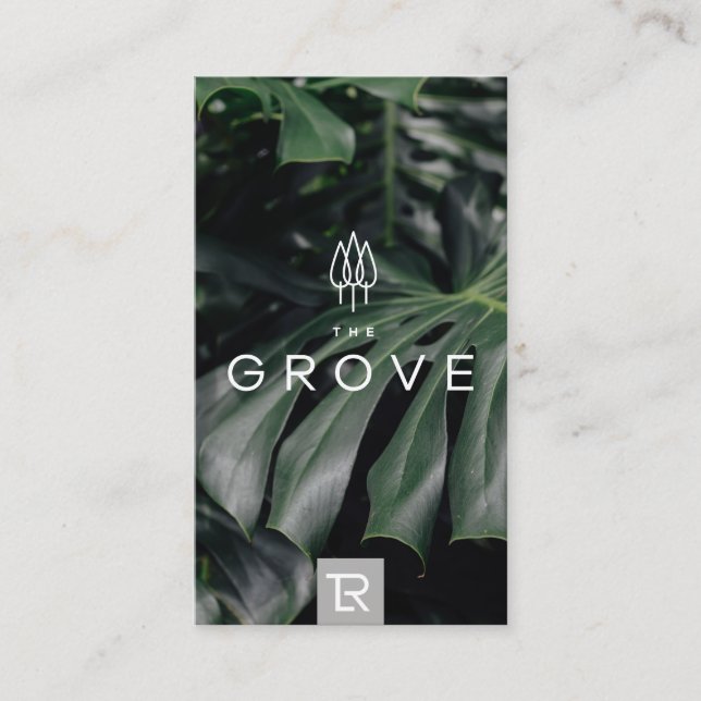 Stänk Monstera Handflatan, Affärskort Visitkort (Framsida)