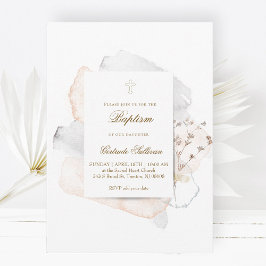 stänk och blommor n5 | Baptism Inbjudningar