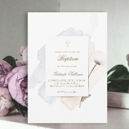 stänk och blommor n8 | Baptism Inbjudningar