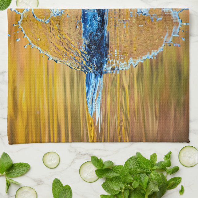 Stänk på en fallkväll kökshandduk (Vikta)