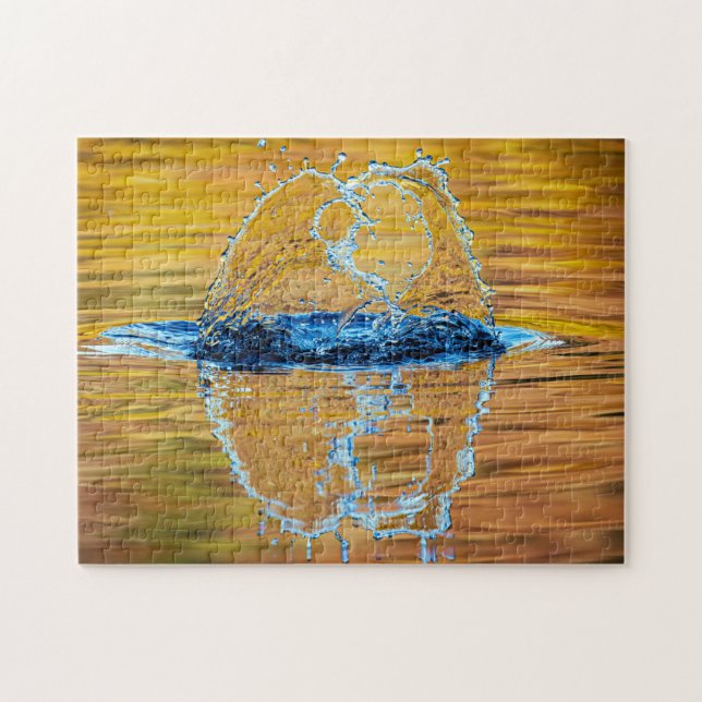 Stänk på en fallkväll pussel (Horisontell)