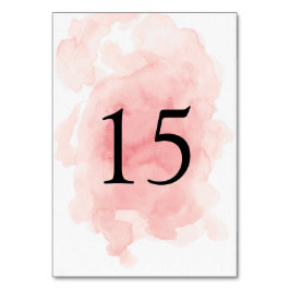 Stänk på Rosa Bröllop Bordsnummer-kortet Bordsnummer