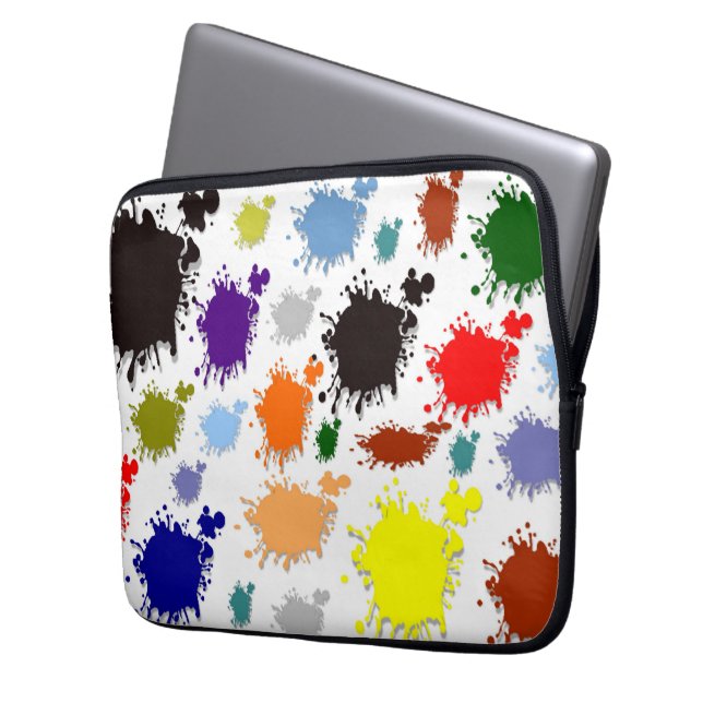Stänk Paint Electronics Bag Laptop Sleeve (Framsidan Vänster)