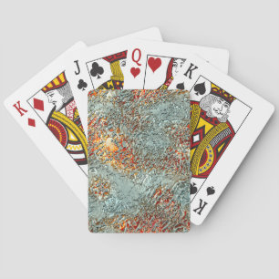 Stänk projektionsyta metall smält på levande orang casinokort