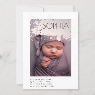 Stänk-titel Minimalistiskt nyfött foto Meddelande