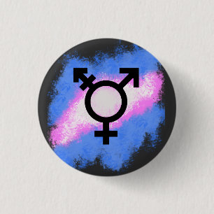 Stänk Trans flagga Knapp