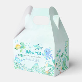 Stänk under förmånslådan vid havsfödelsedag presentaskar