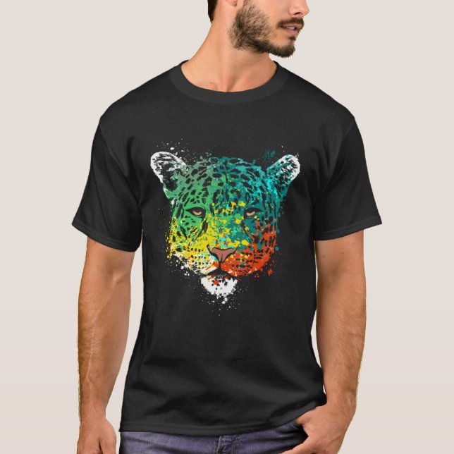 Stänk wildcat Cheetah T Shirt (Framsida)