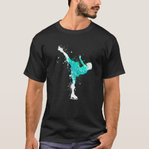 Stänk Wintersport Ice Dance Figur, skridflicka T Shirt