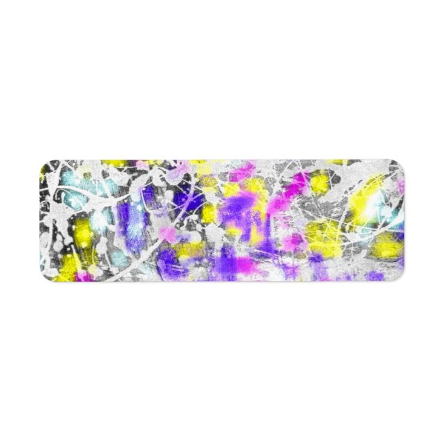 stänka stänk och droppa returadress etikett (Framsidan)