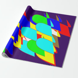 Stänken Abstrakten i Chaootis Färg Wrapping Papper Presentpapper