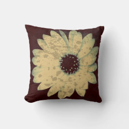 Stänkt daisytryckdekorativ kudde