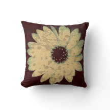 Stänkt daisytryckdekorativ kudde