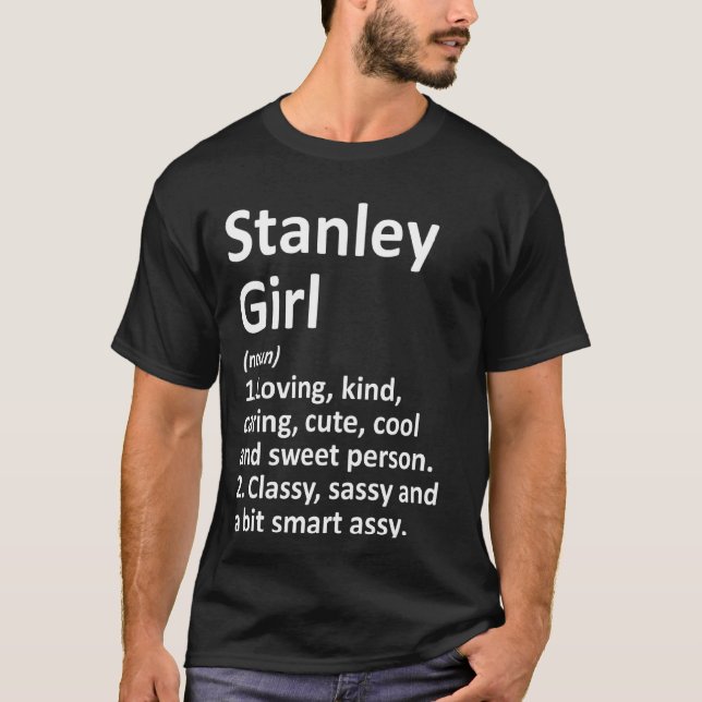 Stanley Girl Wi Wisconsin Funny City Roots T Shirt (Framsida)