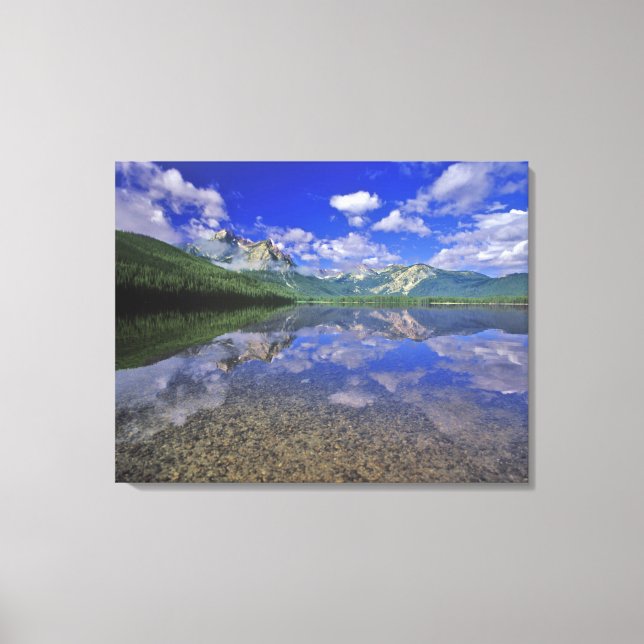Stanley Lake i Sawtooth-bergen i Idaho Canvastryck (Framsida)