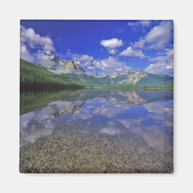 Stanley Lake i Sawtooth-bergen i Idaho Magnet (Framsidan)