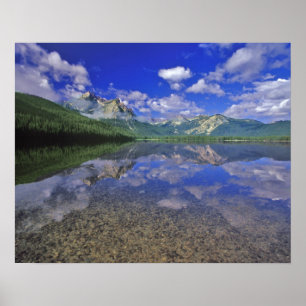 Stanley Lake i Sawtooth-bergen i Idaho Poster