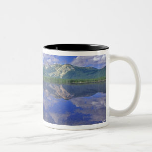 Stanley Lake i Sawtooth-bergen i Idaho Två-Tonad Mugg