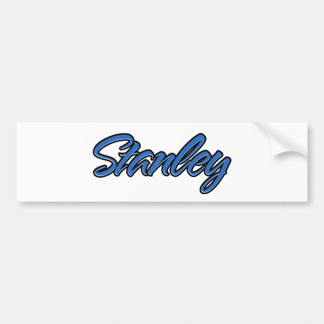 Stanley Namn blue Aufkleber Sticker Autoaufkleber Bildekal (Framsidan)