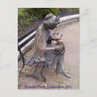 Stanley Park Statue Postcard Vykort