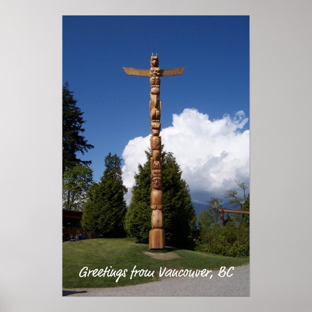Stanley Park Totem Pole Poster (Framsidan)