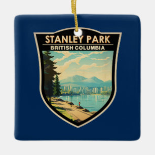 Stanley Park Vancouver Canada Travel Art Vintage Julgransprydnad Keramik