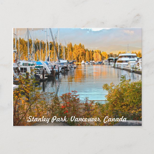 Stanley Park Waterside Postcard Vykort (Framsida)