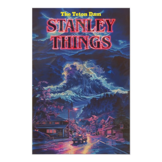 Stanley Sak | Teton Dam | Retro VHS Cover Fototryck (Framsidan)