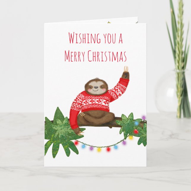 Stanley Sloth i jumperna julkort Kort (Framsida)