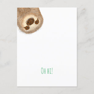 Stanley sloth 'oh hi' vykort! vykort