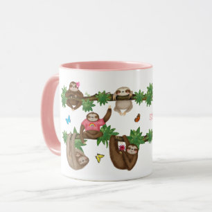 Stanley Sloth rosa personlig mugg