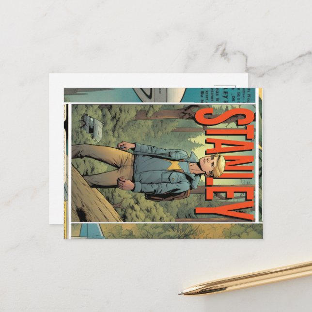 Stanley Tecknad Vykort (Fram/Back In Situ)