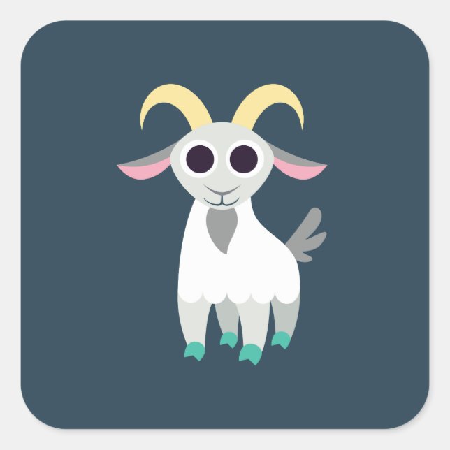 Stanley the Goat Fyrkantigt Klistermärke (Framsida)