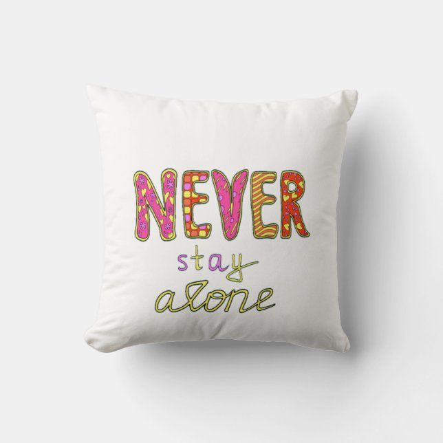 Stanna aldrig i ensamen kudde (Framsida)