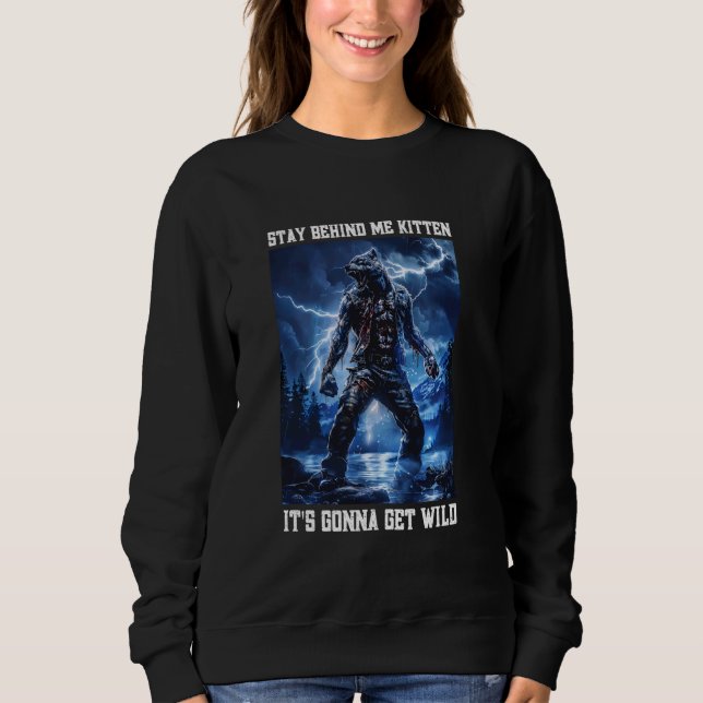 Stanna bakom mig Kitten Cringy Werevarg Meme Cring T Shirt (Framsida)