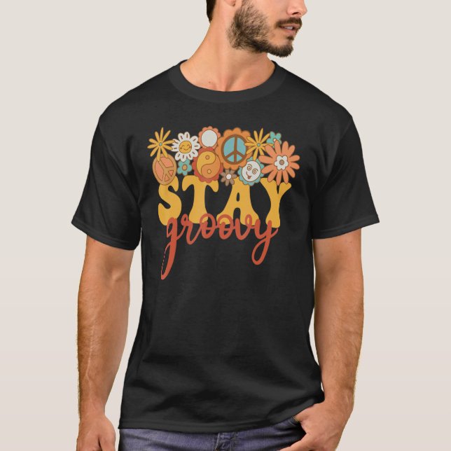 Stanna bara i groovy t shirt (Framsida)