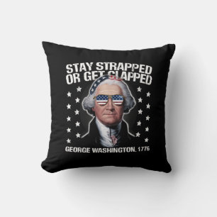 Stanna Beväpnad Eller Bli Klappad George Washingto Kudde