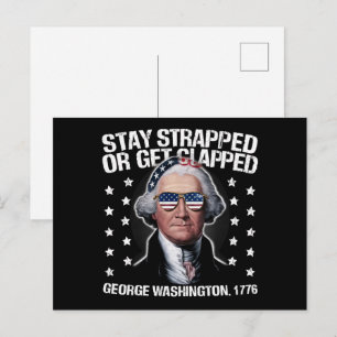 Stanna Beväpnad Eller Bli Klappad George Washingto Vykort