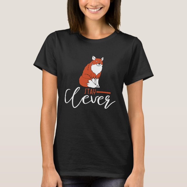 Stanna Clever Fox Spirit Animal T Shirt (Framsida)