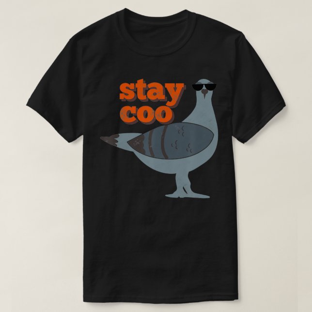 Stanna Coo Funny Pigeon Bird Wearing Sunglasses T Shirt (Design framsida)