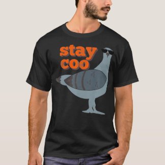 Stanna Coo Funny Pigeon Bird Wearing Sunglasses T Shirt