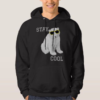 Stanna Coola Cute Baby Polar Bear Unge med solglas Hoodie
