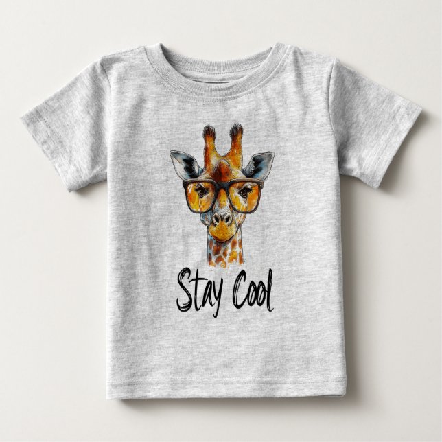 Stanna Coola - Giraffe med solglasögon T Shirt (Framsida)