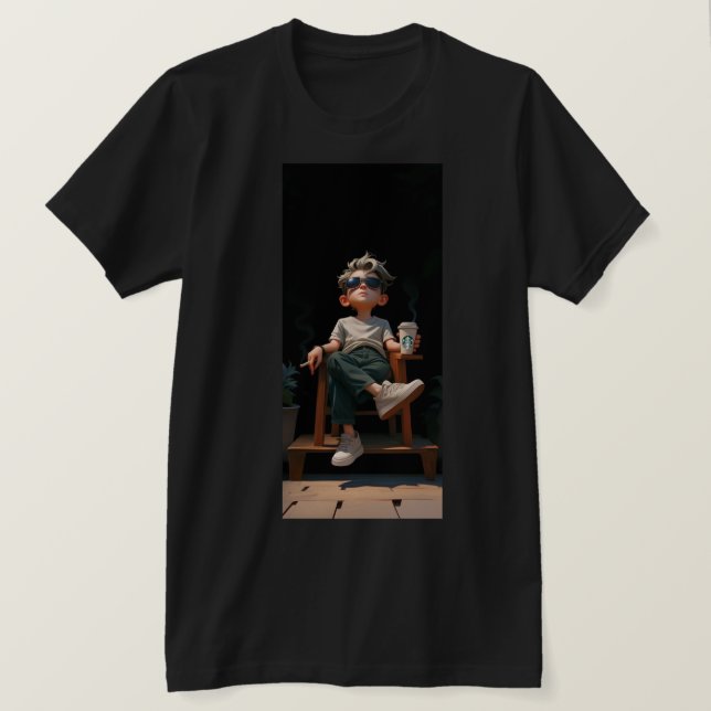 Stanna Coola, håll dig fokuserad T Shirt (Design framsida)