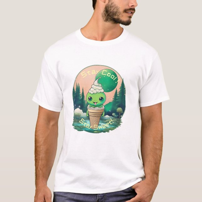 Stanna Coola, håll dig sötad - Ices Cream Creature T Shirt (Framsida)
