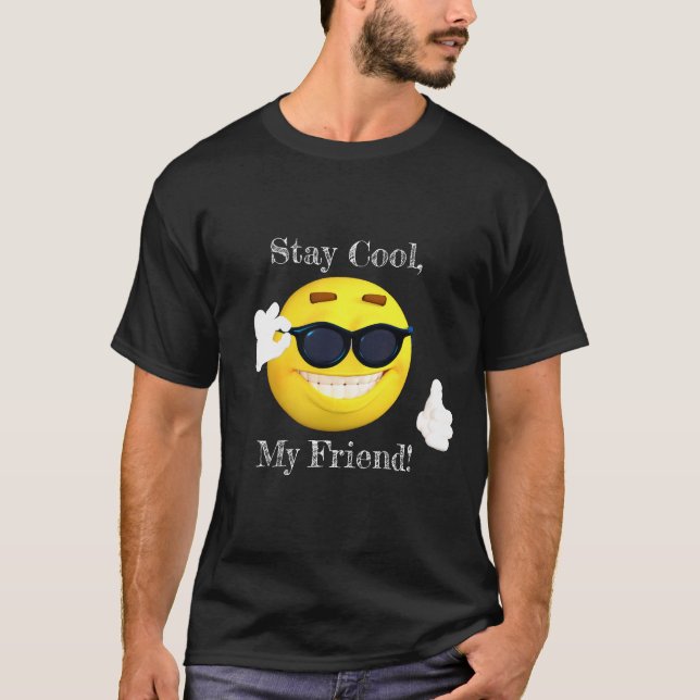 Stanna Coola, min vän Emoji! T-shirt (Framsida)
