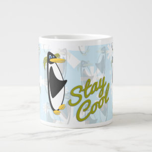 Stanna Coola Penguin Pal Cute Bird Tecknad Motto Jumbo Mugg